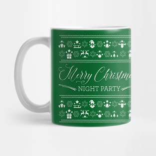 Merry Christmas Night Party Green Mug